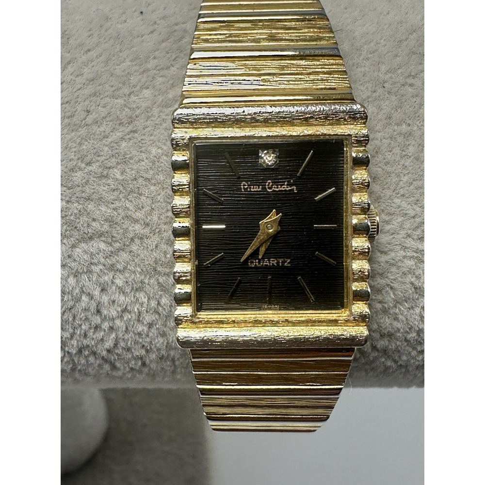 Pierre‎ Cardin Ladies Watch New Battery 18MM 7" Gold Tone S92